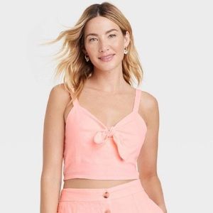 Universal Thread Tie front cropped top
